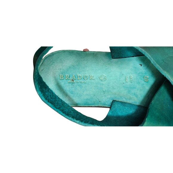 Brador RIO PETROLIO SANDALS Leather sandals Shoes made in Italy Size EU40/US10 - Picture 8 of 12